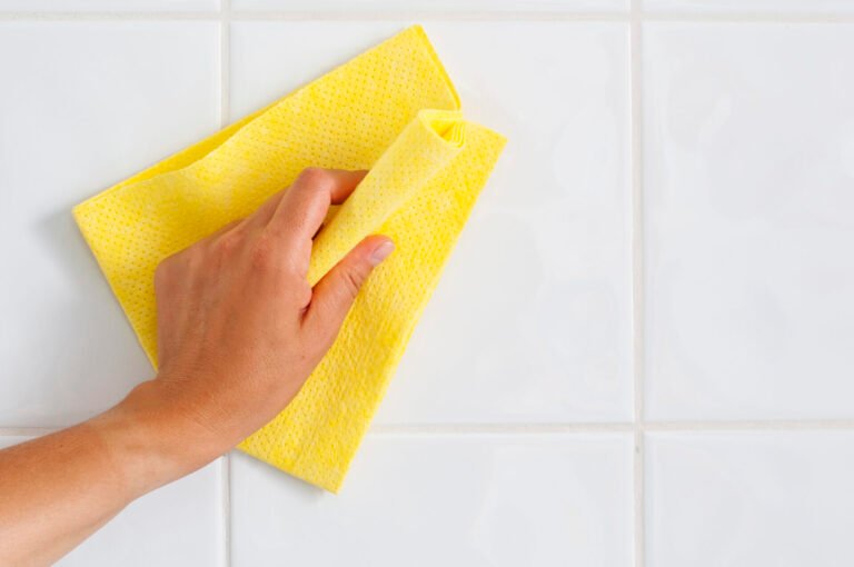 cleaning tile floor grout