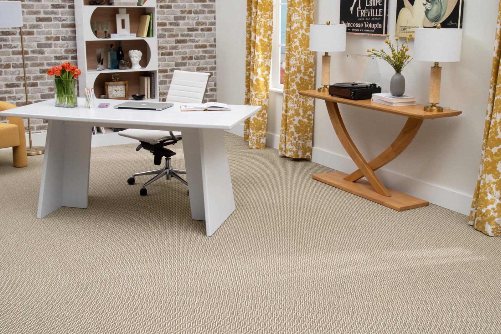 Patterned Carpet in an Office space